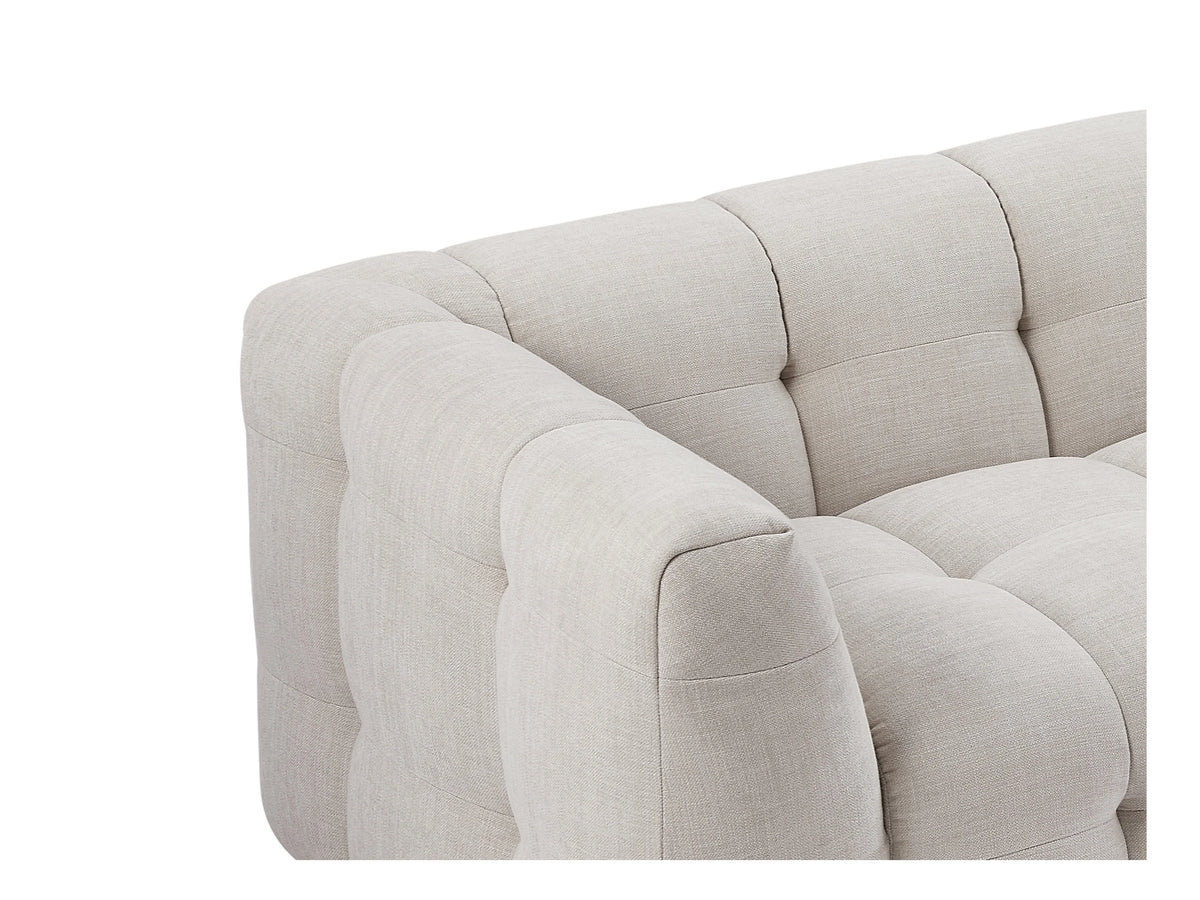 Canapé CLOUD carré en tissu chiné beige - DILOME