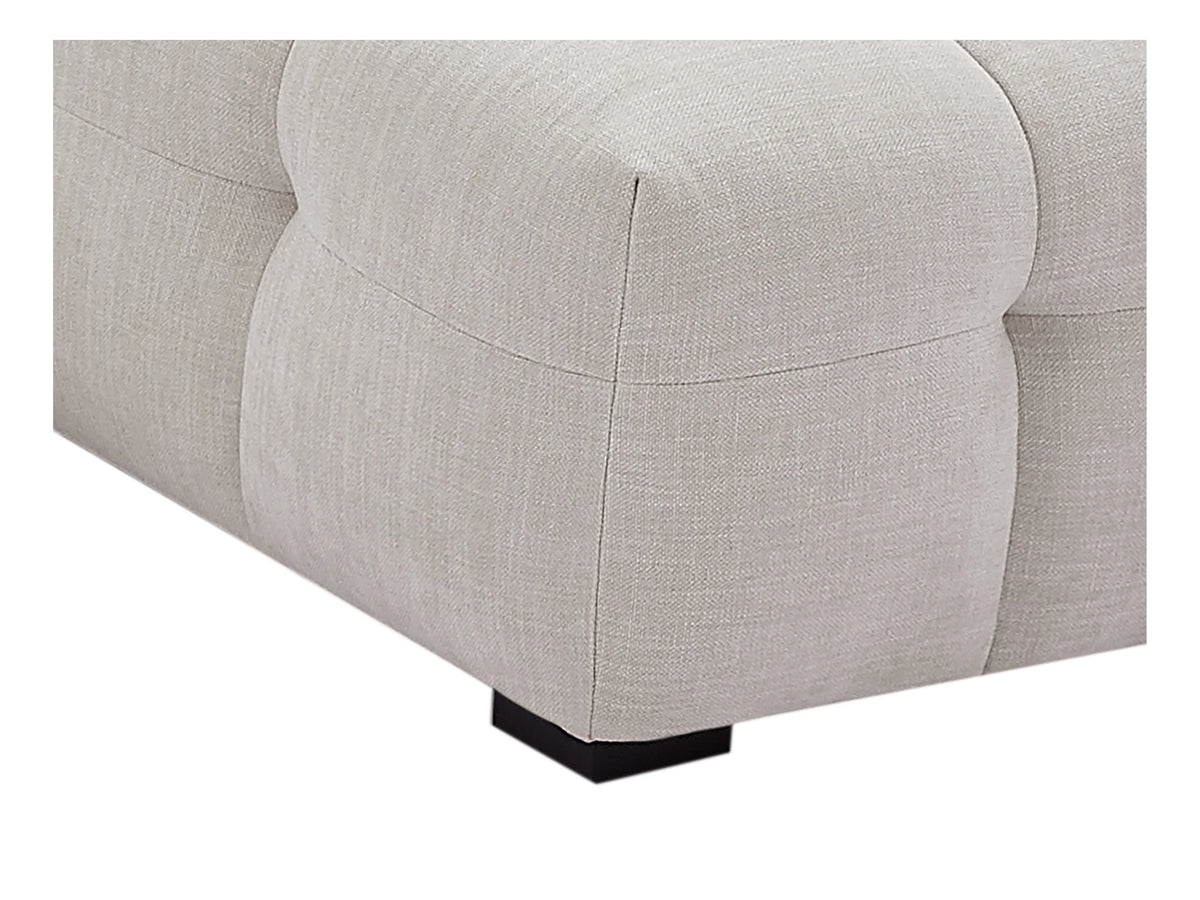 Canapé CLOUD carré en tissu chiné beige - DILOME