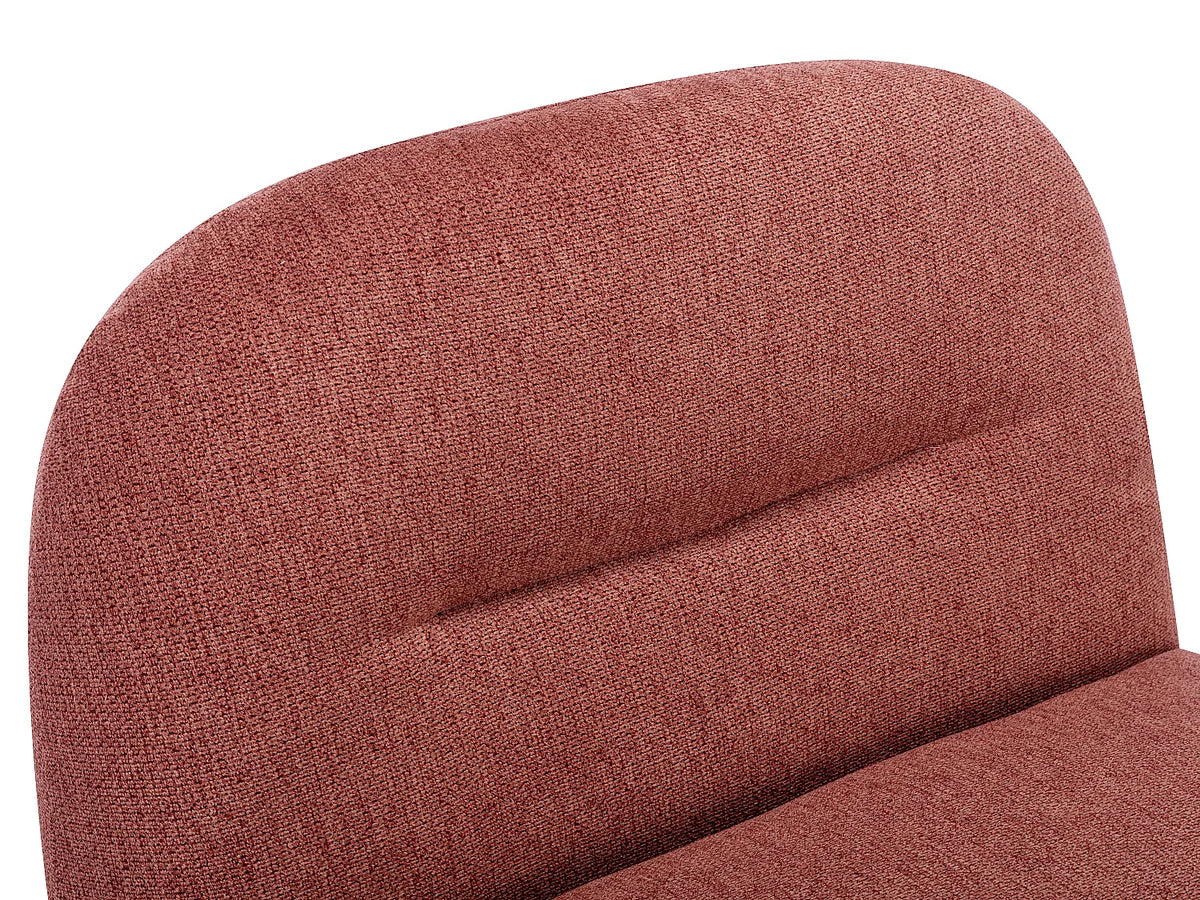 Fauteuil CLOUD pivotant en tissu texturé terracotta - POZETI