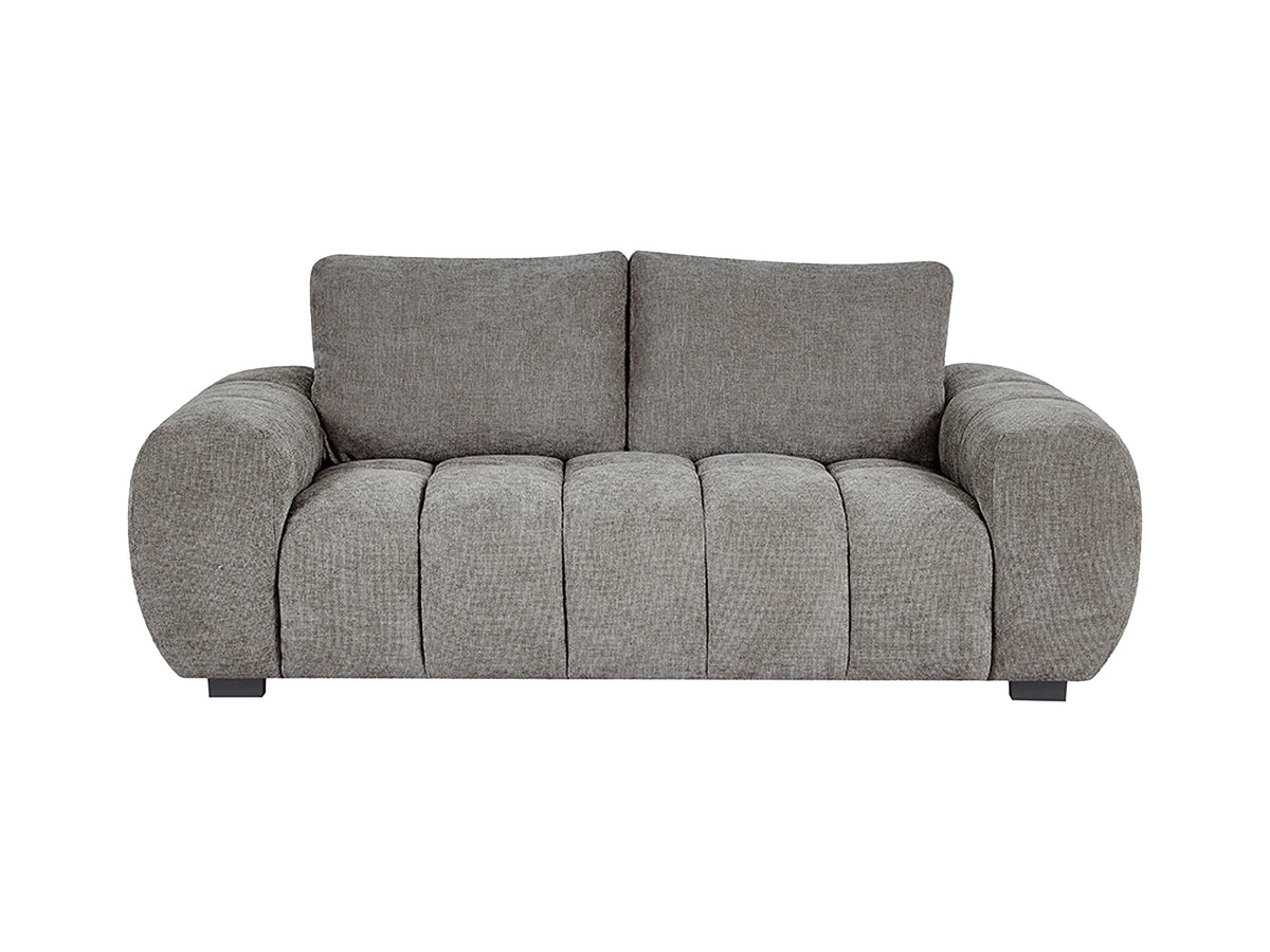 Canapé CLOUD 3 places en tissu texturé gris - BERENIA