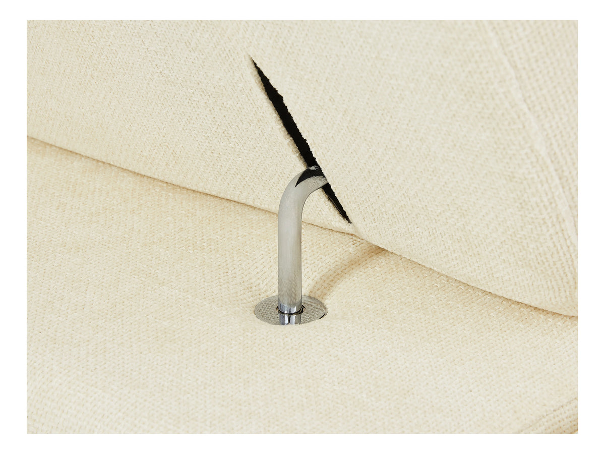 Grand Canapé CLOUD d'angle droit en tissu texturé beige - LOPONZA