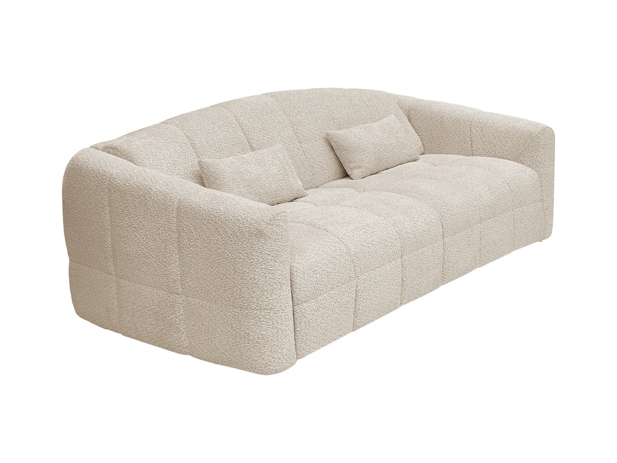 Canapé CLOUD convertible en bouclette beige - RETUNA