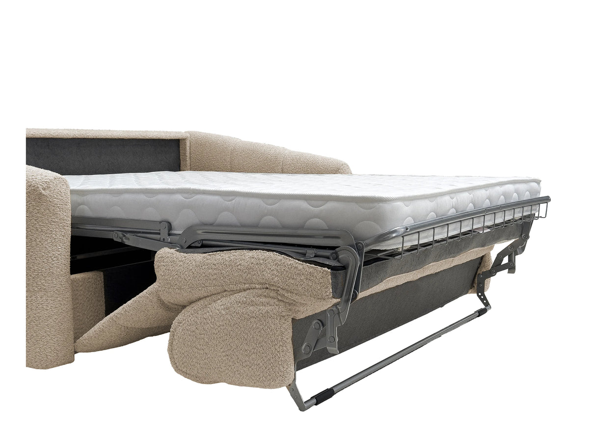 Canapé CLOUD convertible en bouclette beige - RETUNA