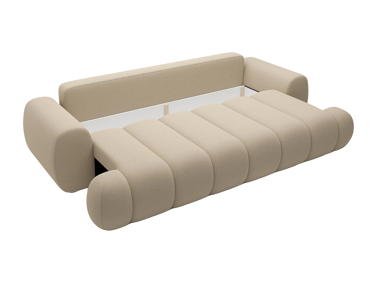 Canapé CLOUD à 4 places convertible beige - FRIDORA