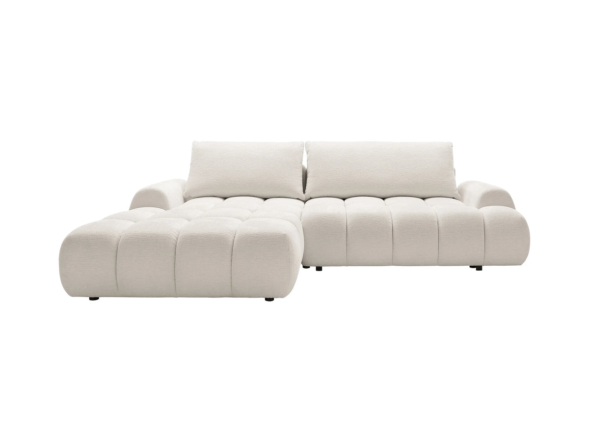 Canapé CLOUD d'angle gauche convertible beige - FARNETA