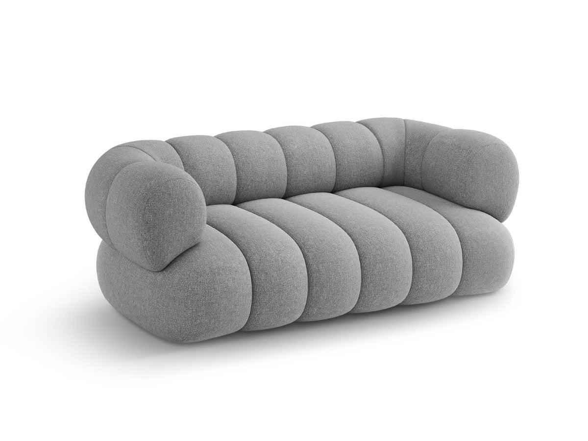Canapé CLOUD 2 places en chenille gris clair - KOGE