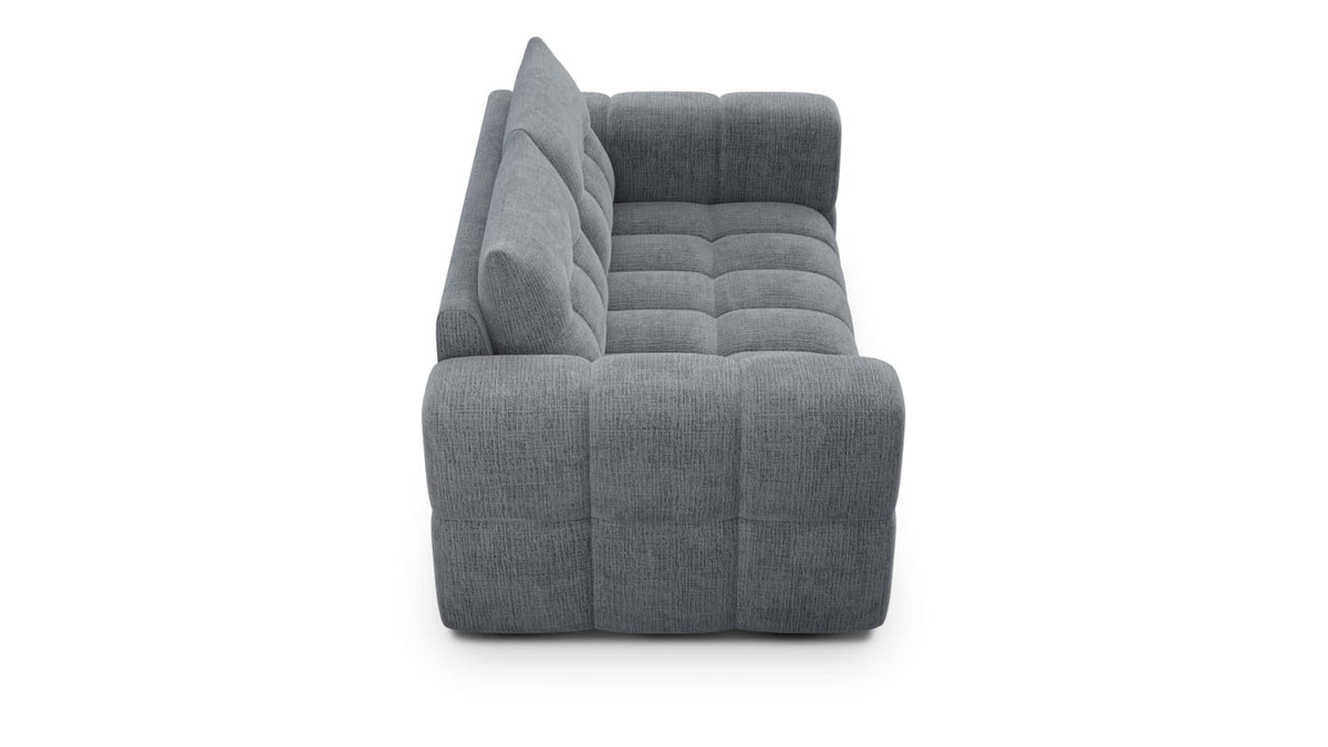 Canapé CLOUD 2 places en tissu chenille gris foncé - CLOUDI