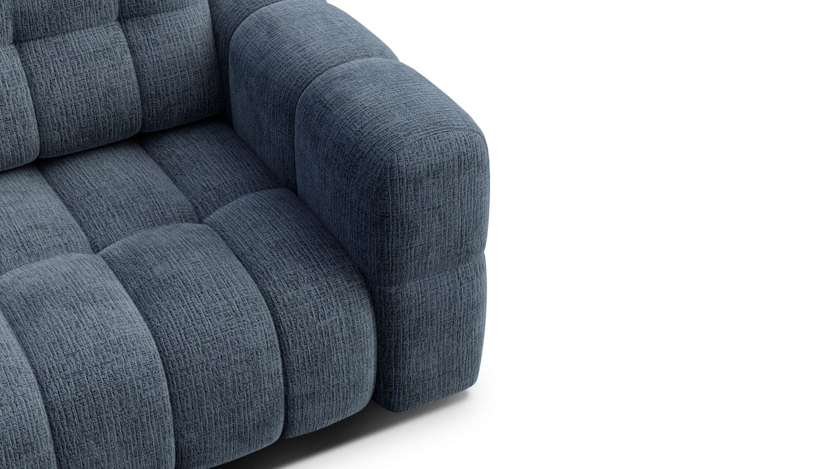 Canapé CLOUD 2 places en tissu chenille bleu marine - CLOUDI