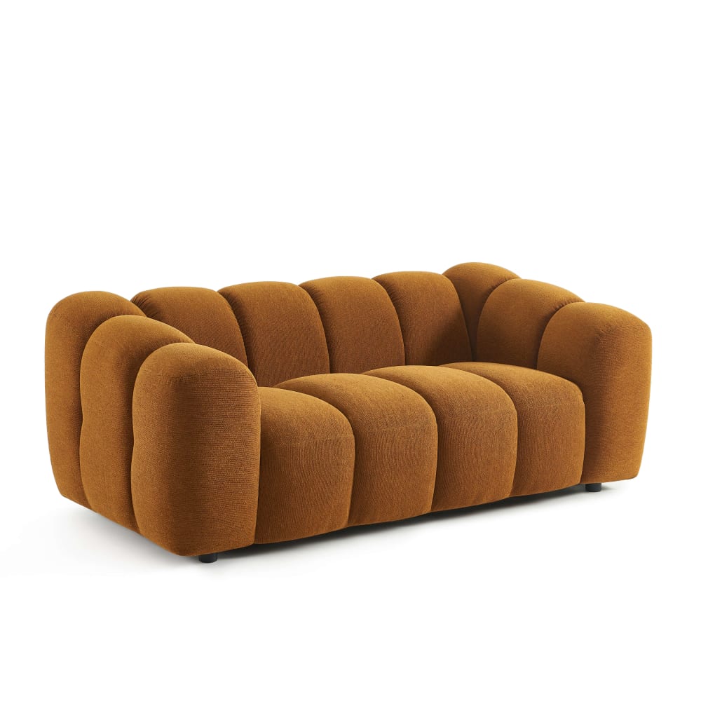 Canapé CLOUD 2 places en tissu tweed bronze - SUNNY