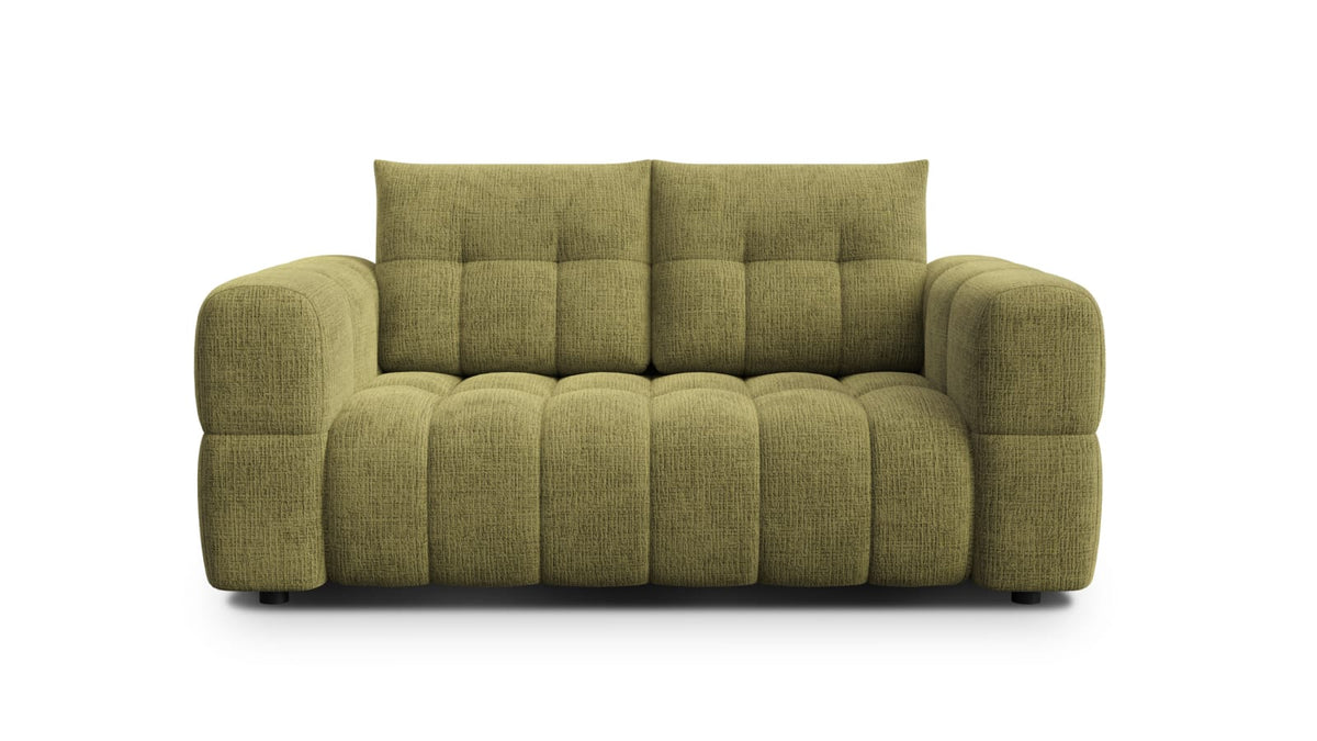 Canapé CLOUD 2 places en tissu chenille vert olive - CLOUDI