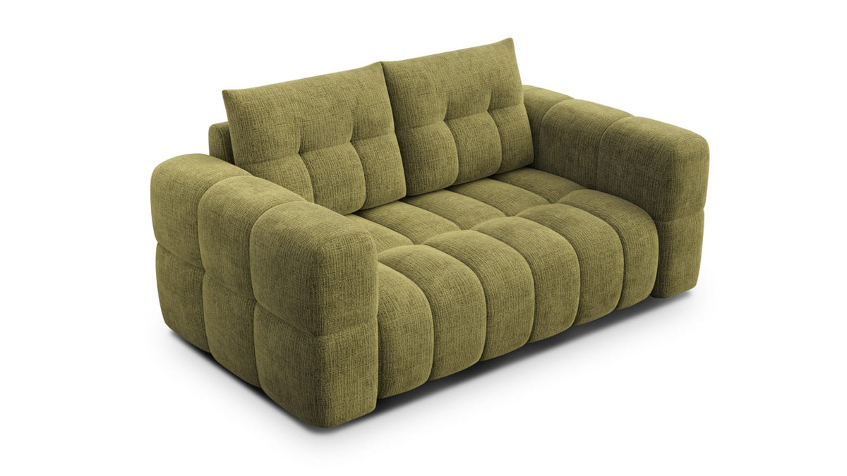 Canapé CLOUD 2 places en tissu chenille vert olive - CLOUDI