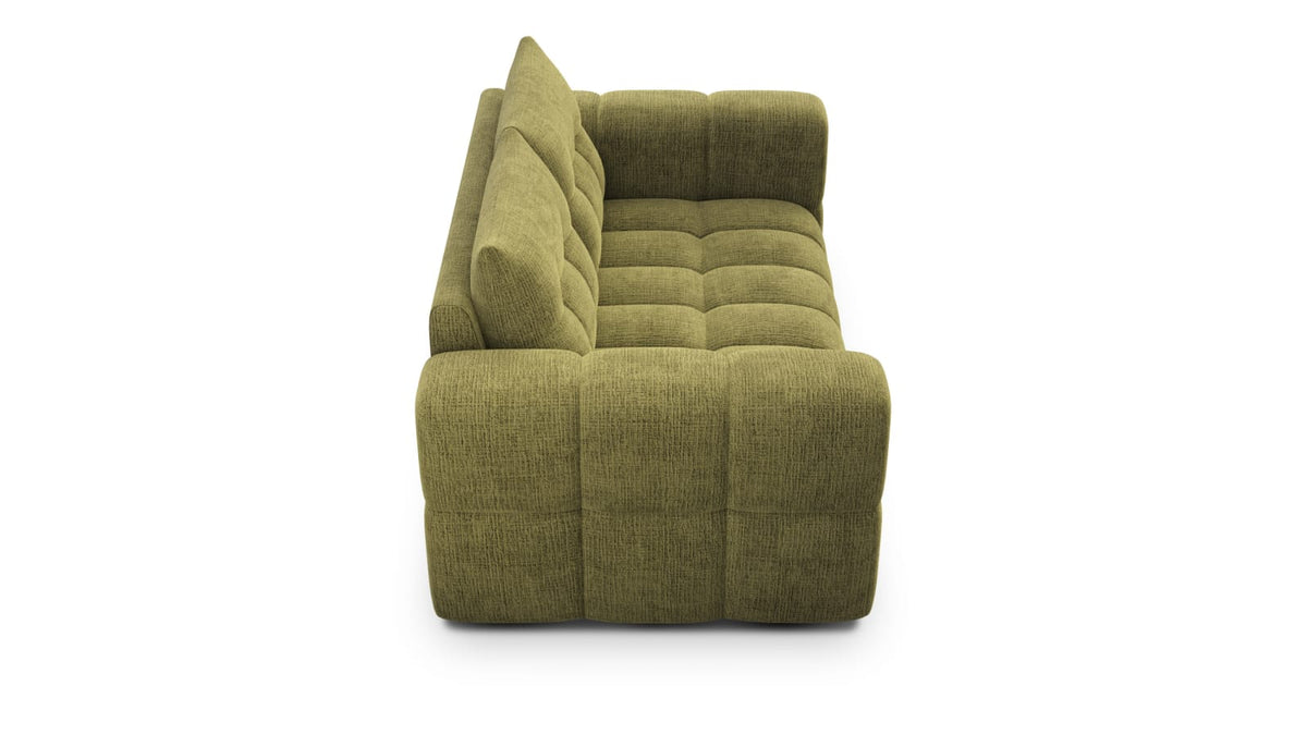 Canapé CLOUD 2 places en tissu chenille vert olive - CLOUDI