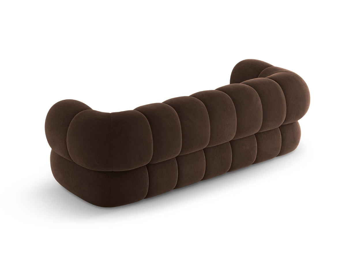 Canapé CLOUD 3 places en velours chocolat - KOGE
