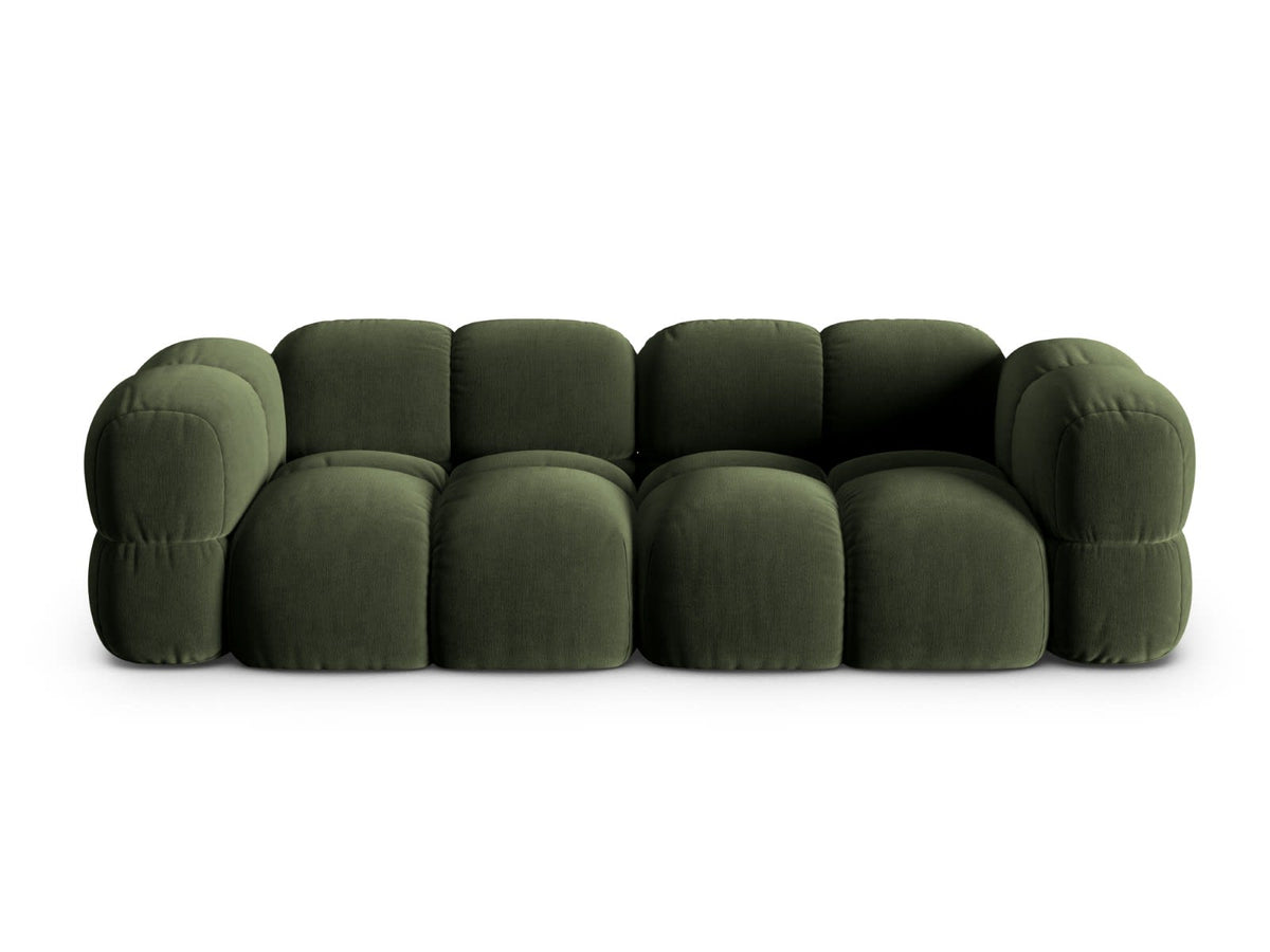 Canapé CLOUD 4 places en velours vert - LORETTO