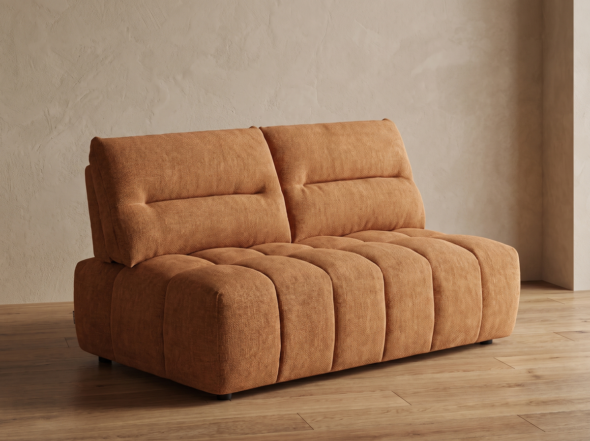 Canapé CLOUD 2 places dossier avance-recule terracotta - APOLIU