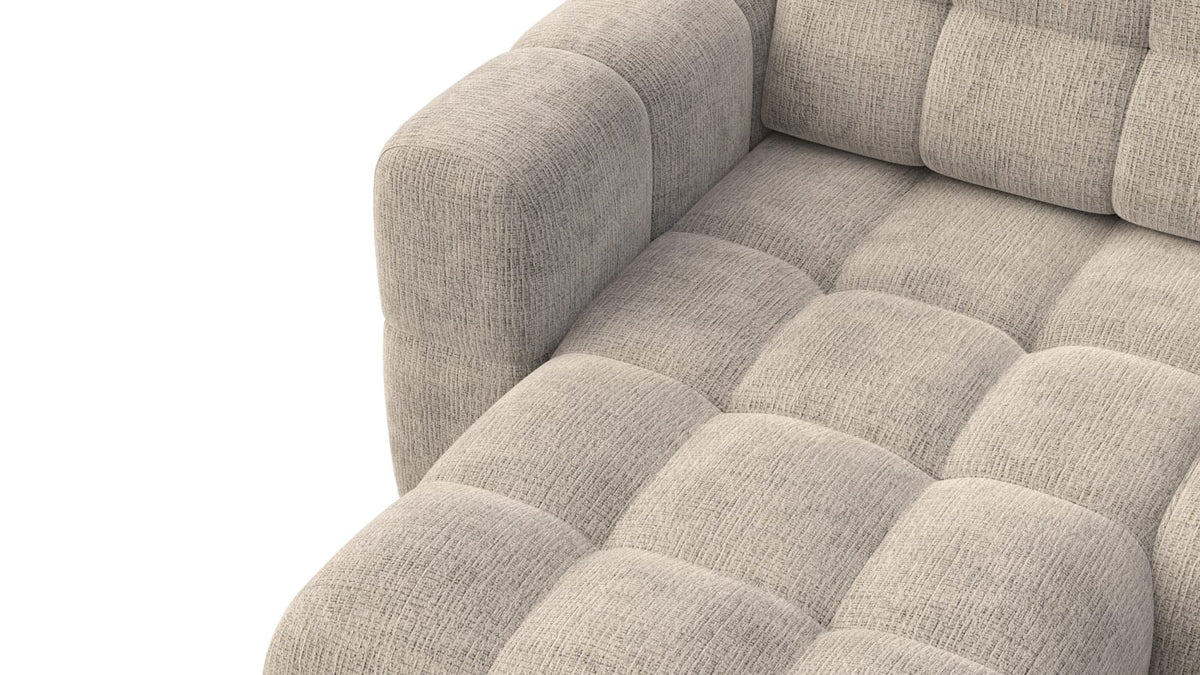 Canapé CLOUD d'angle gauche 4 places en tissu chenille beige - CLOUDI