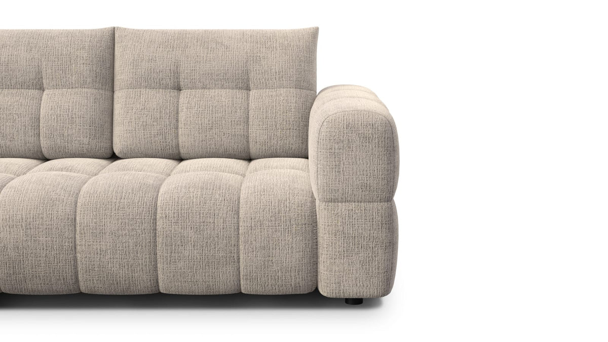Canapé CLOUD d'angle gauche 4 places en tissu chenille beige - CLOUDI