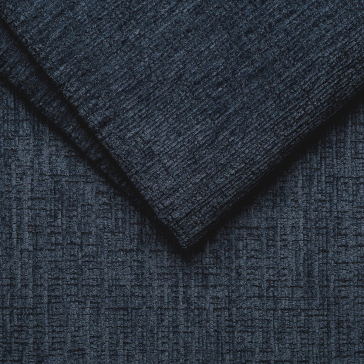 Canapé CLOUD d'angle gauche 4 places en tissu chenille bleu marine - CLOUDI