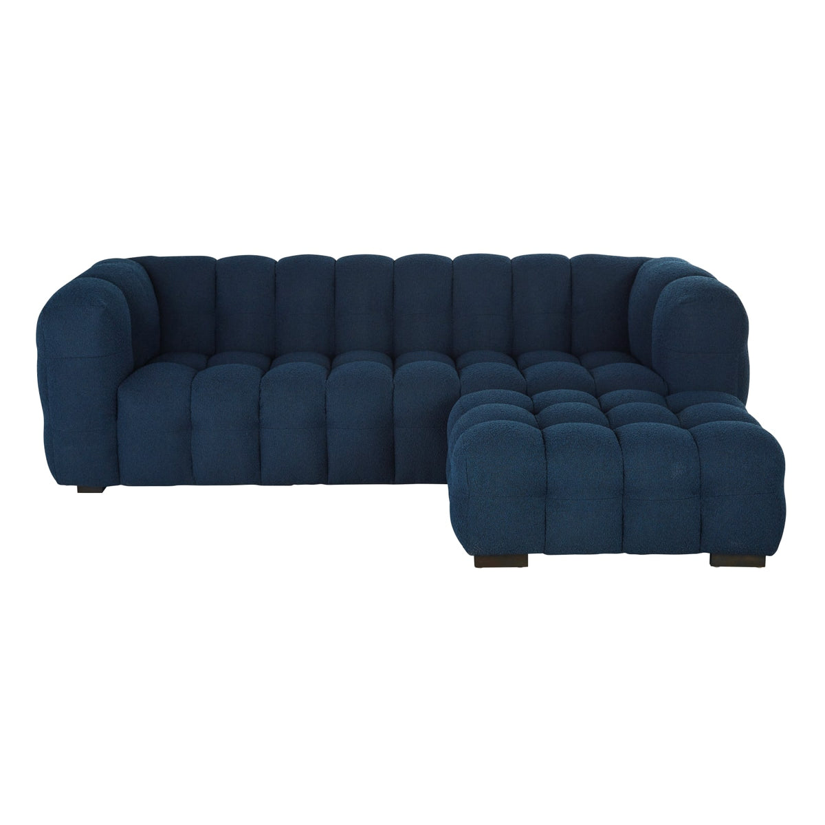 Canapé CLOUD 3/4 places en bouclette bleu nuit - LILO