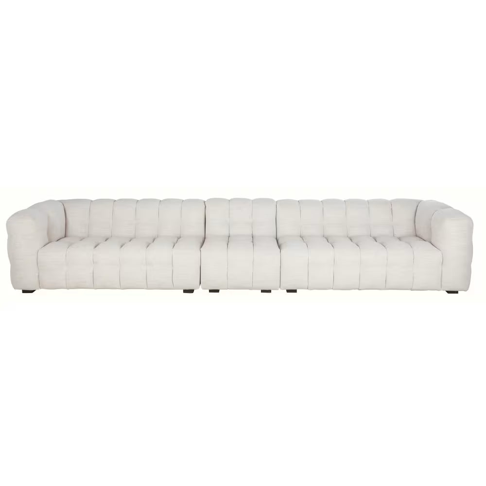 Canapé CLOUD Capitonné à 6/7 places beige sable - LILO