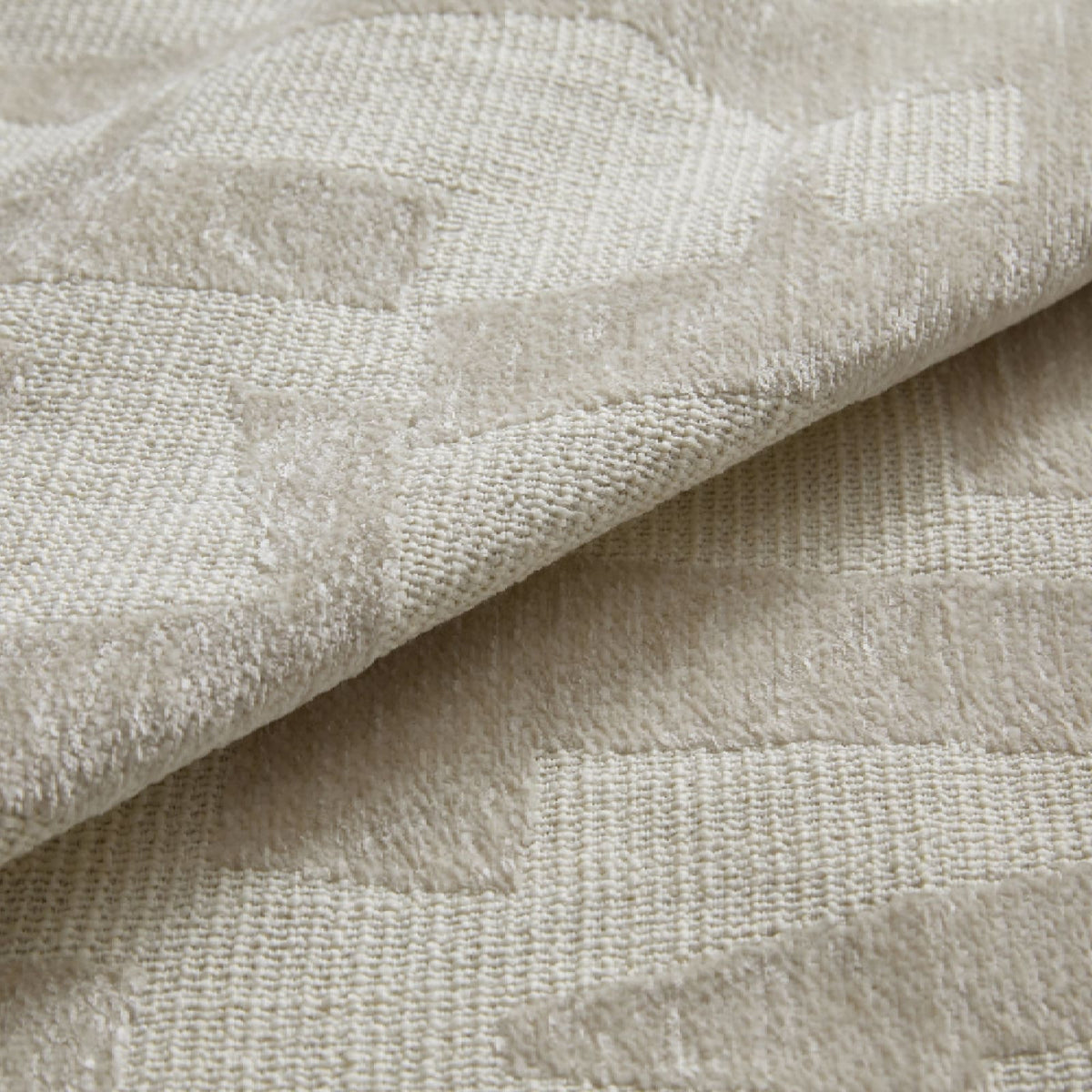 Fauteuil CLOUD pivotant en tissu texturé à motif écru - JENA