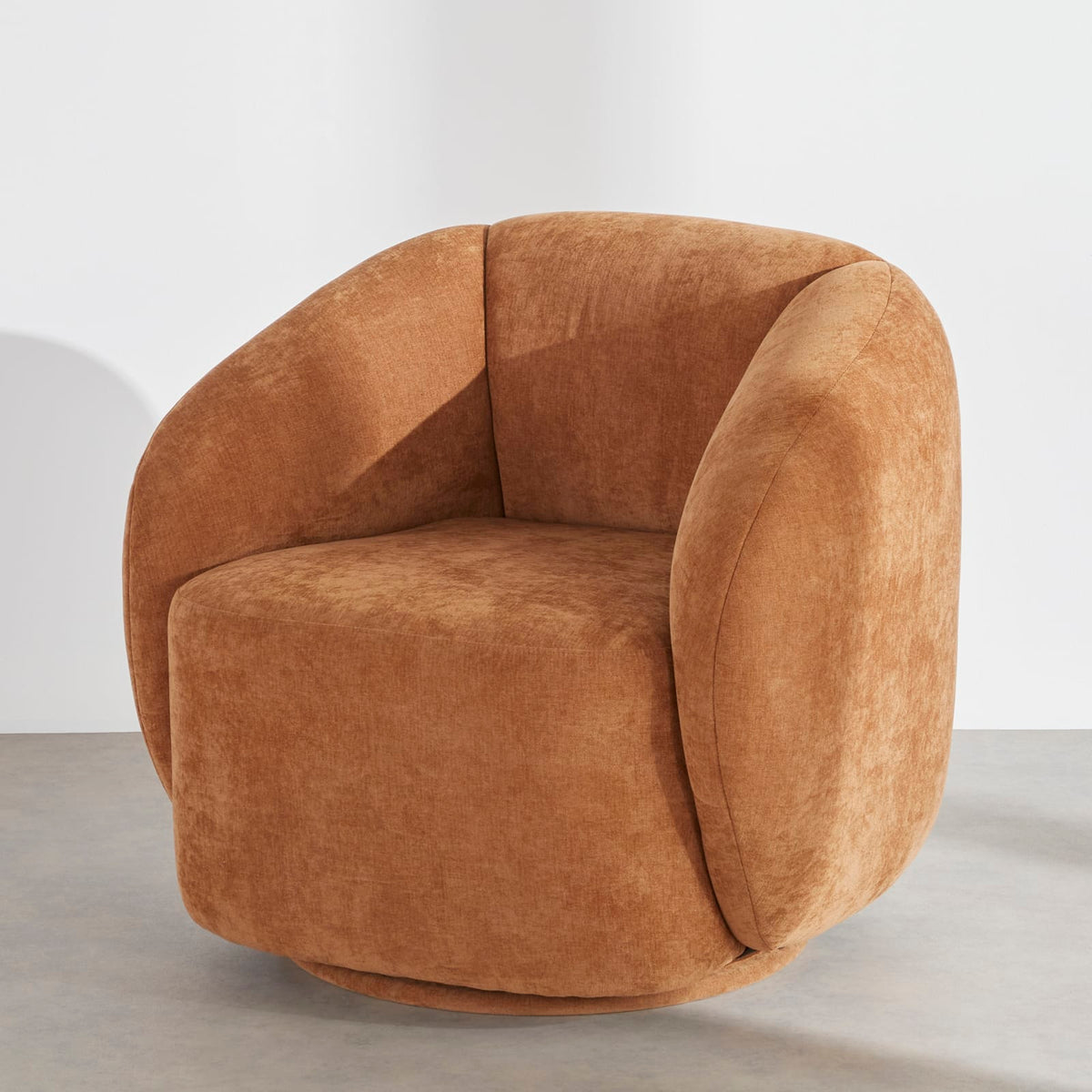 Fauteuil CLOUD pivotant marron cannelle - BUN