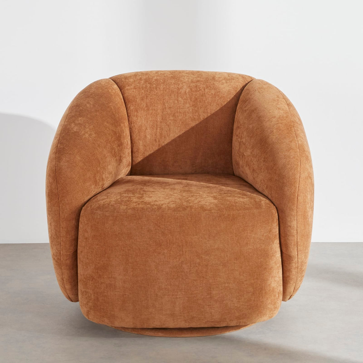 Fauteuil CLOUD pivotant marron cannelle - BUN