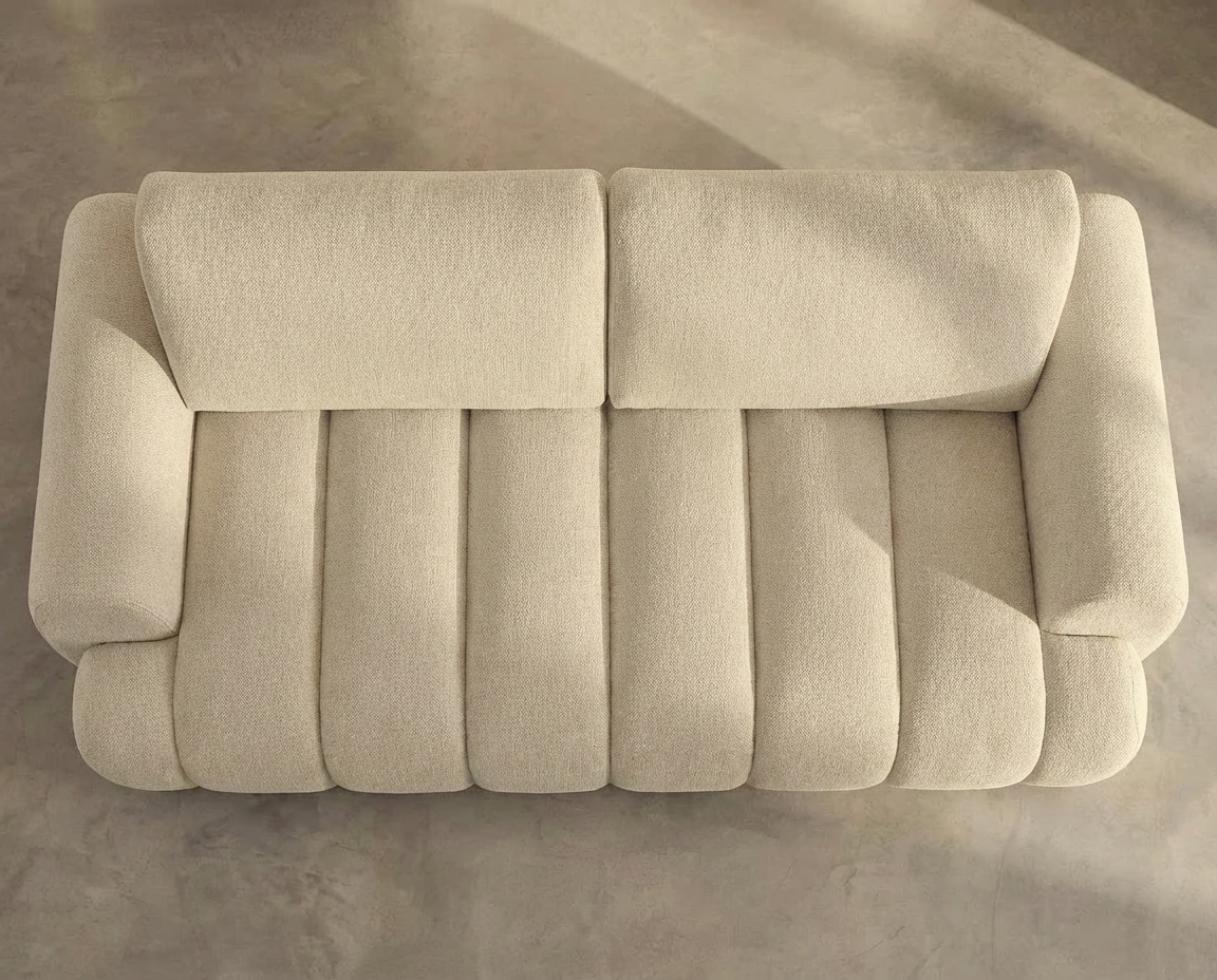 Canapé CLOUD à 4 places convertible beige - FRIDORA