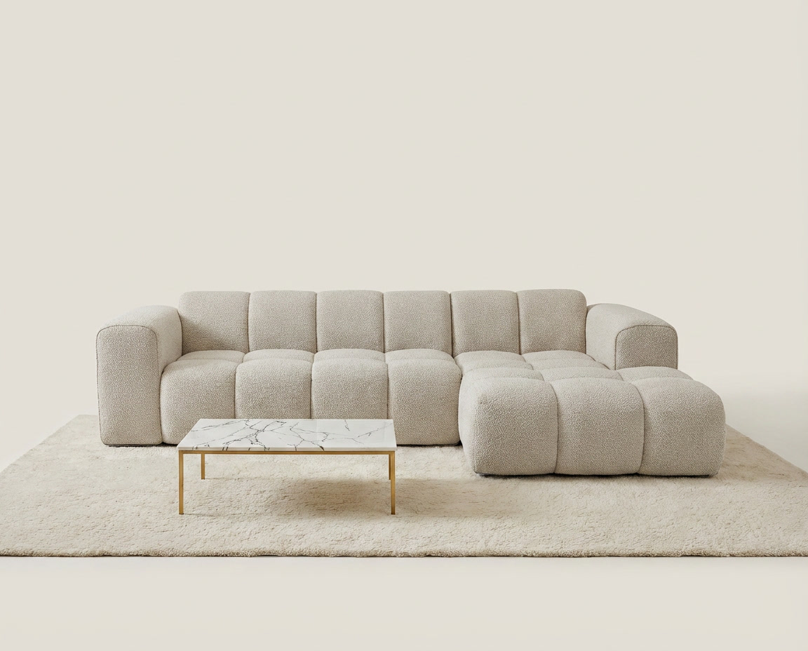 Canapé CLOUD d'angle droit beige - CALESO