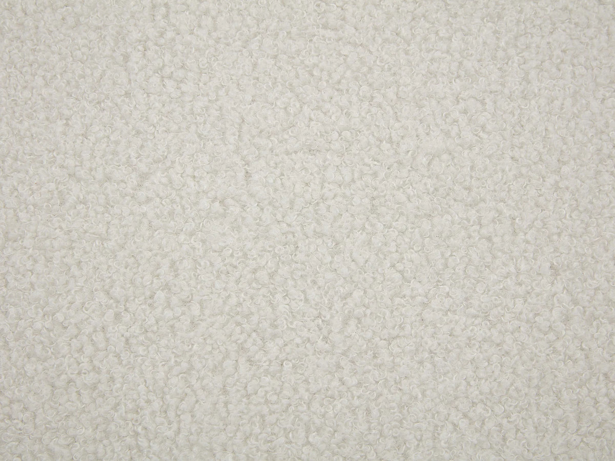 Fauteuil coquillage CLOUD pivotant en tissu bouclette blanc - COSSATO
