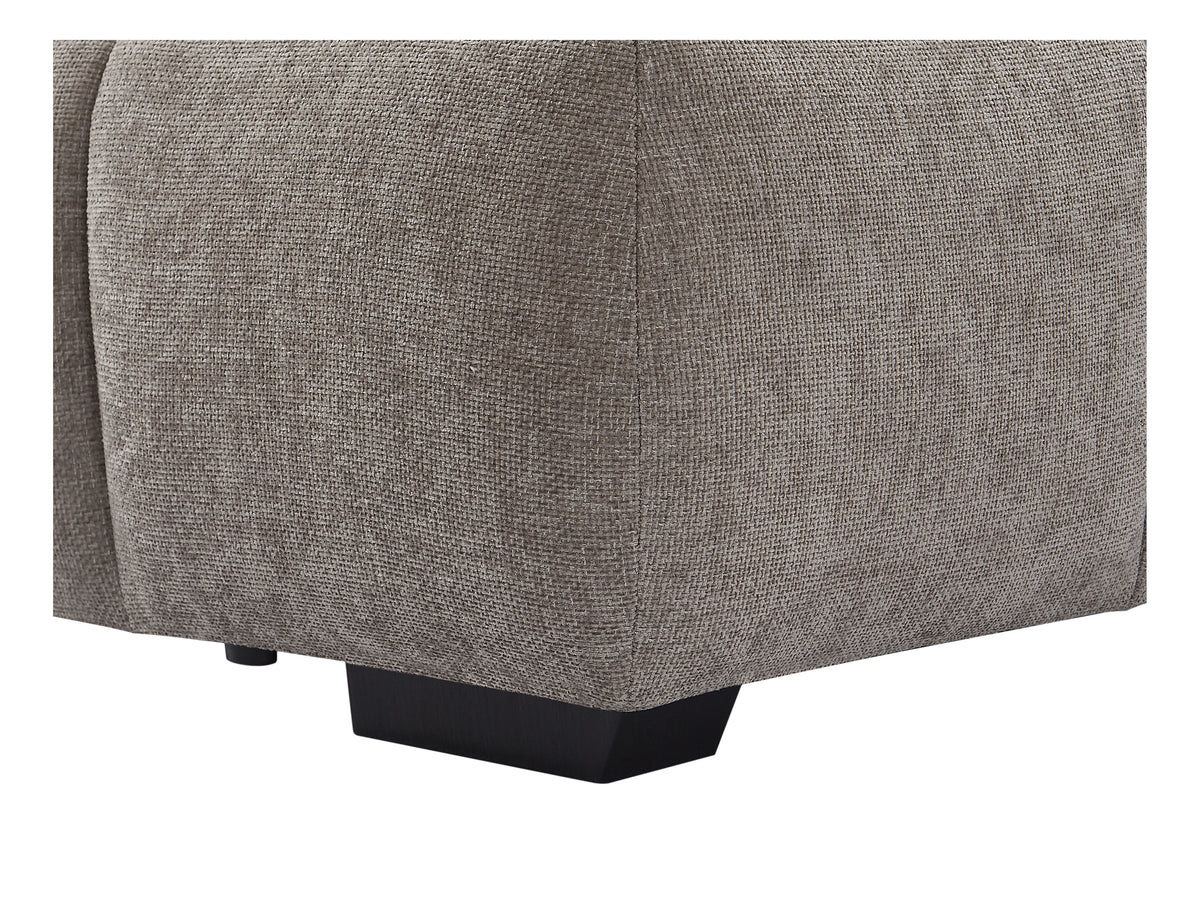 Canapé CLOUD d'angle gauche en tissu texturé gris - BERENIA