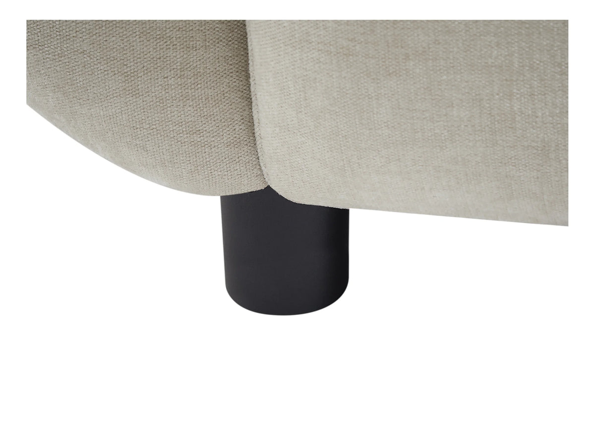 Canapé CLOUD 3 places en tissu beige effet matelassé - JULORI