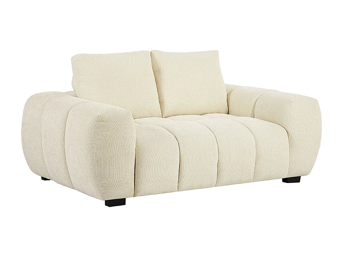 Petit Canapé CLOUD 2 places en tissu beige - BERENIA