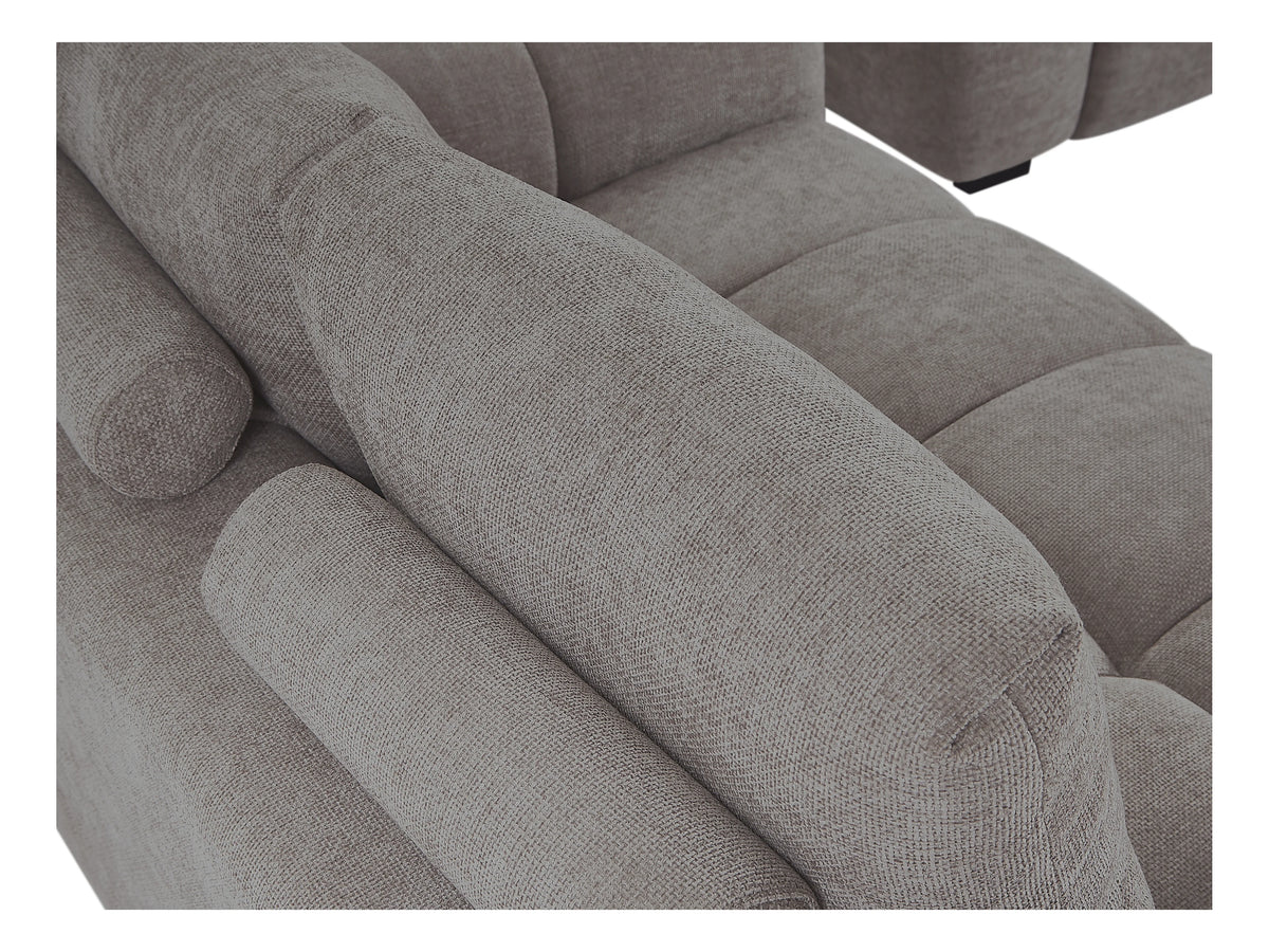 Canapé CLOUD 3 places en tissu texturé gris - BERENIA