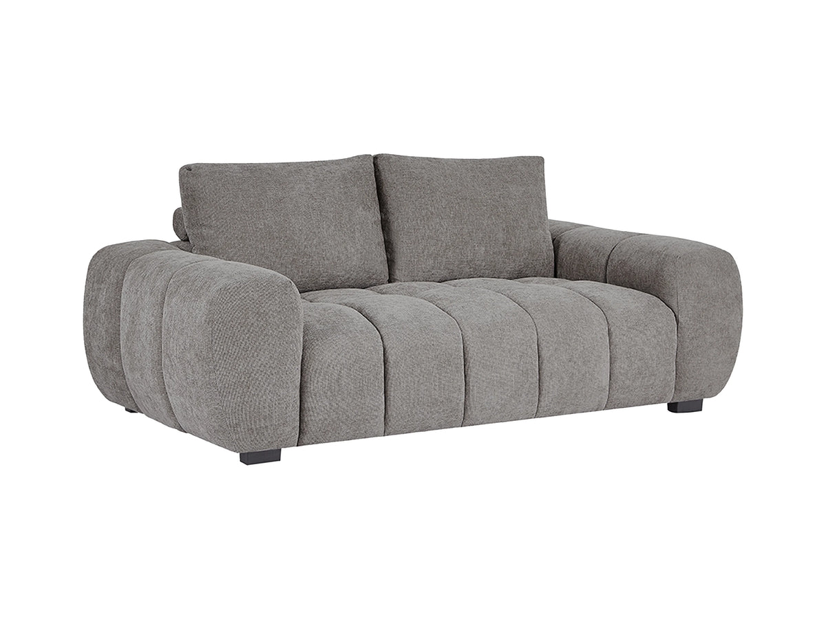 Canapé CLOUD 3 places en tissu texturé gris - BERENIA