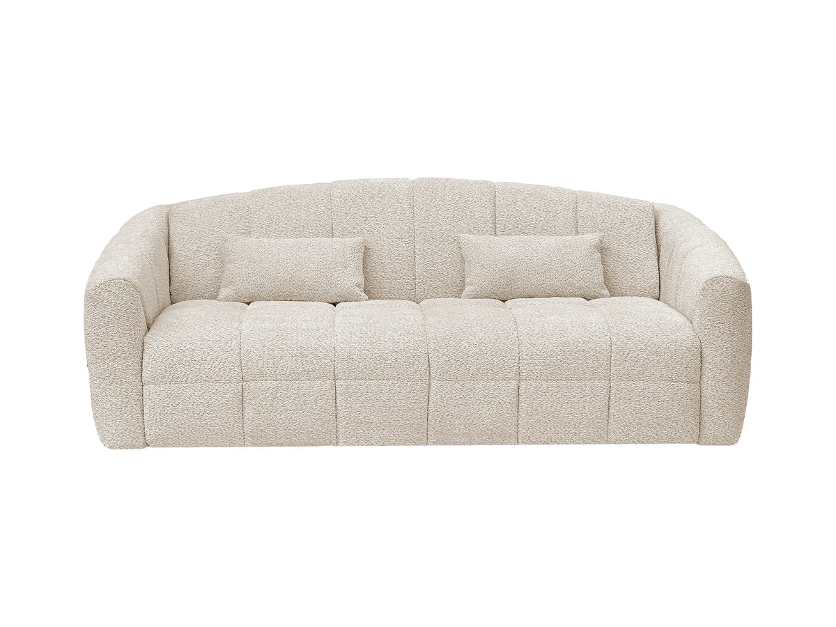 Canapé CLOUD convertible en bouclette beige - RETUNA