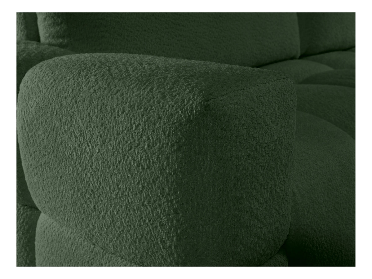 Canapé CLOUD 3 places convertible en tissu bouclette vert - ISSORO