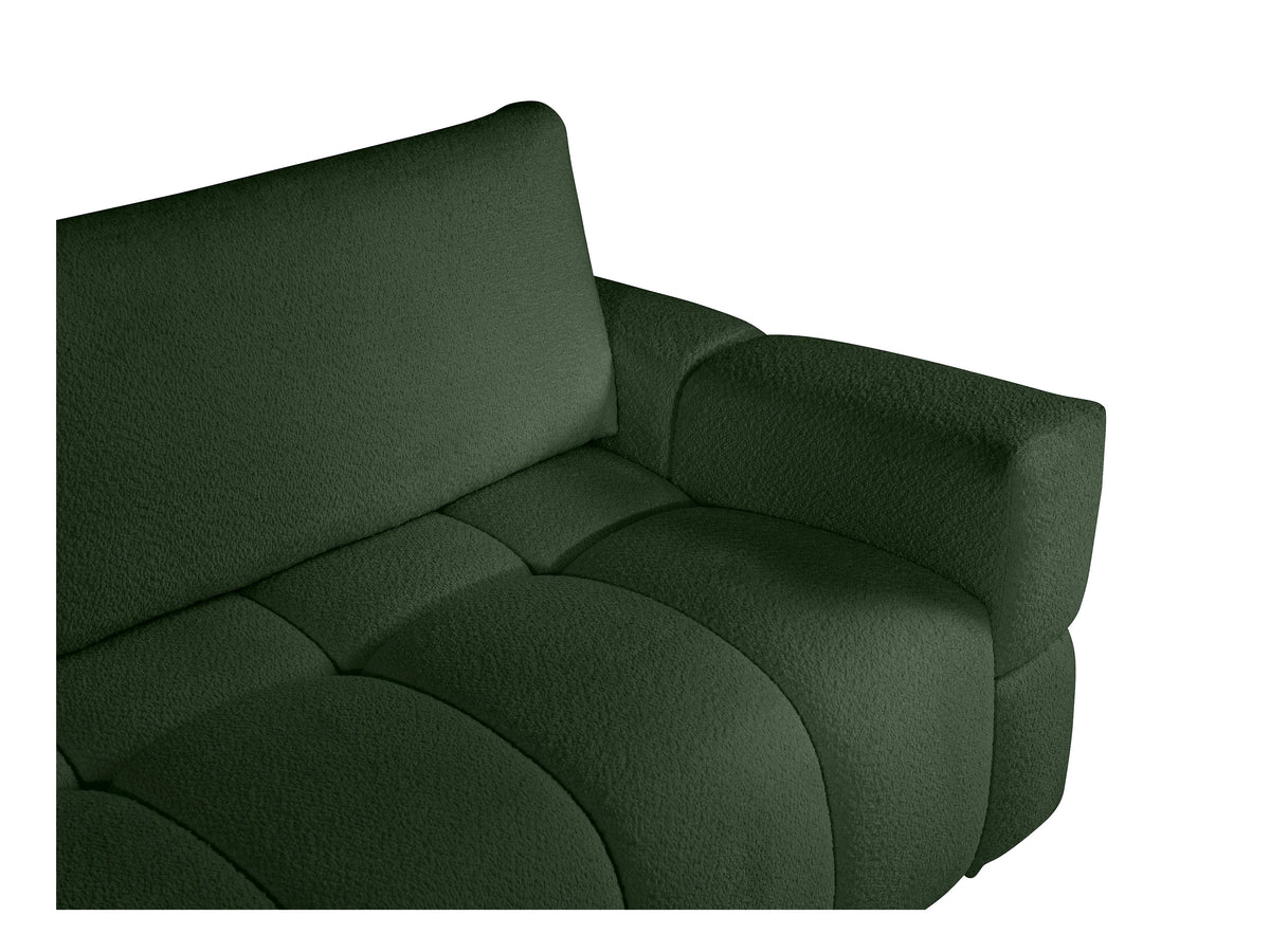 Canapé CLOUD 3 places convertible en tissu bouclette vert - ISSORO