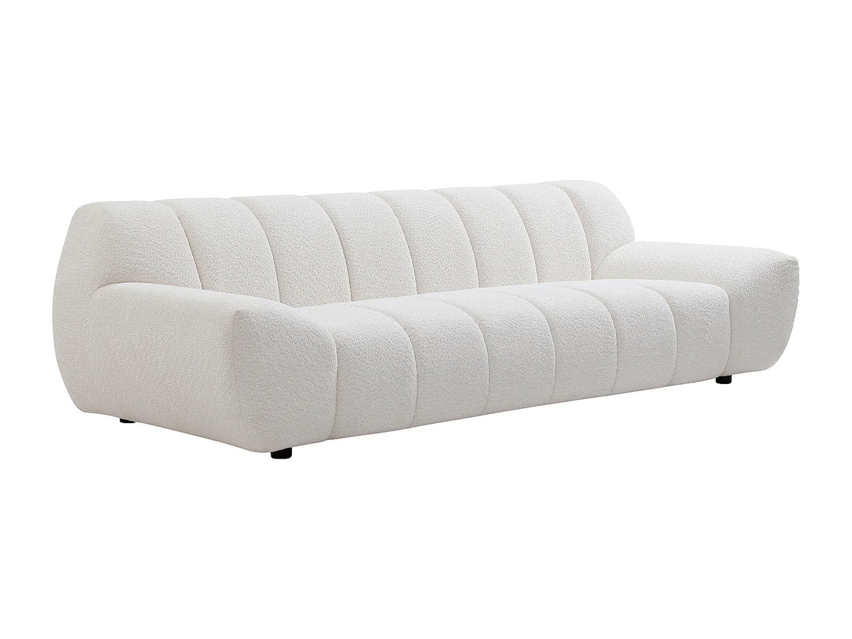 Canapé CLOUD profond à 3 places en bouclette blanc - SORIELI