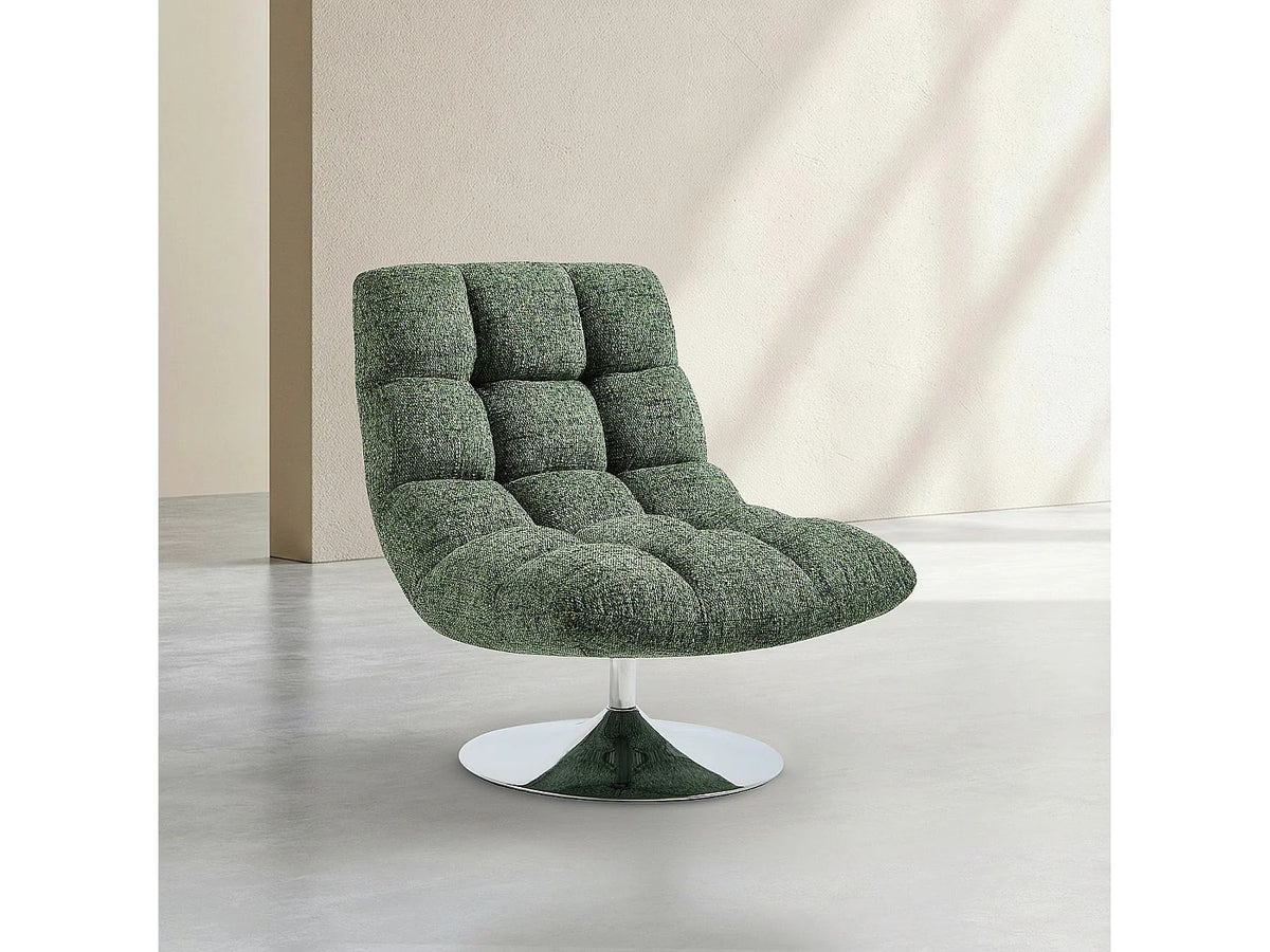 Fauteuil CLOUD pivotant vert mélangé - SOGLIO