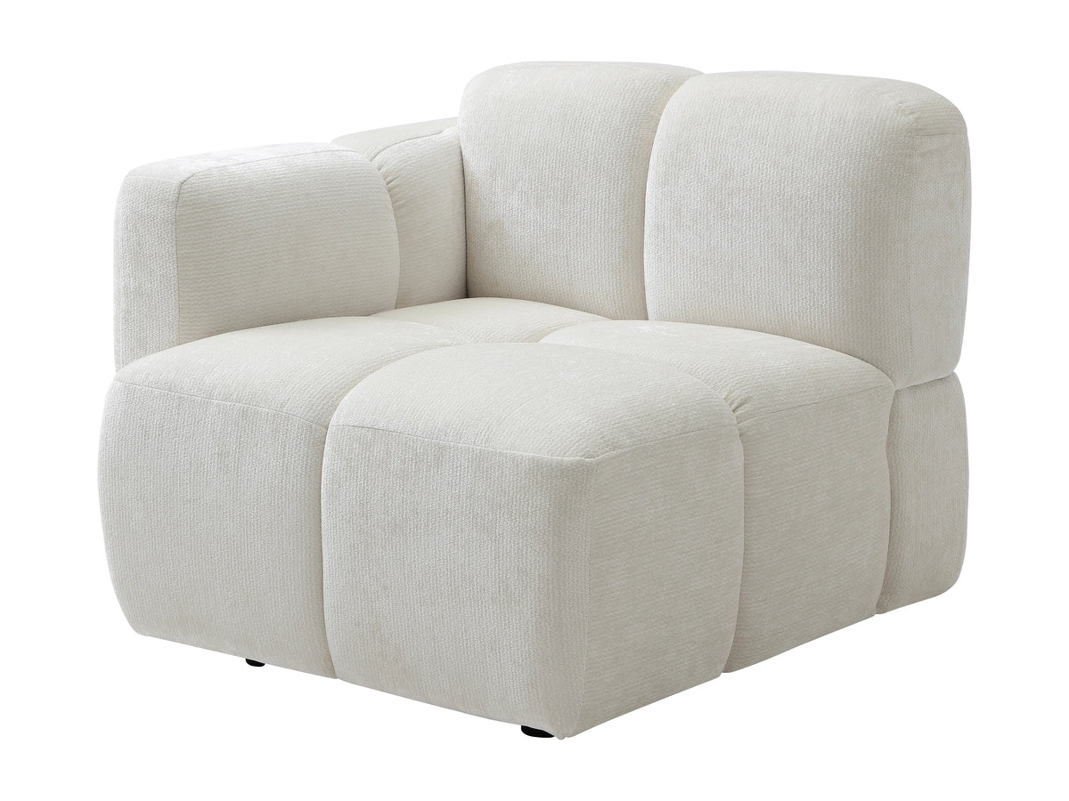 Canapé CLOUD d'angle modulable 4 places blanc cassé - CARLIVI