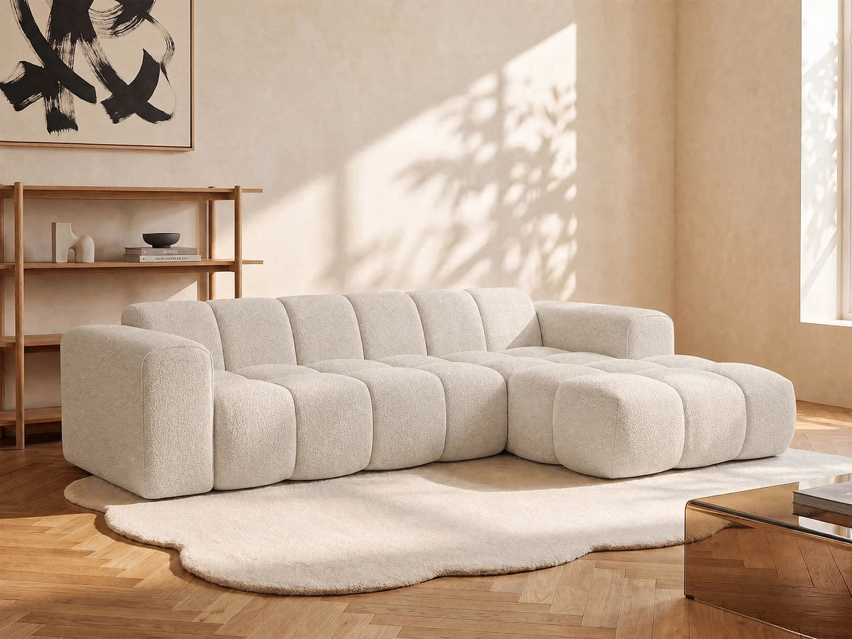 Canapé Bubble d'angle gauche beige - CALESO
