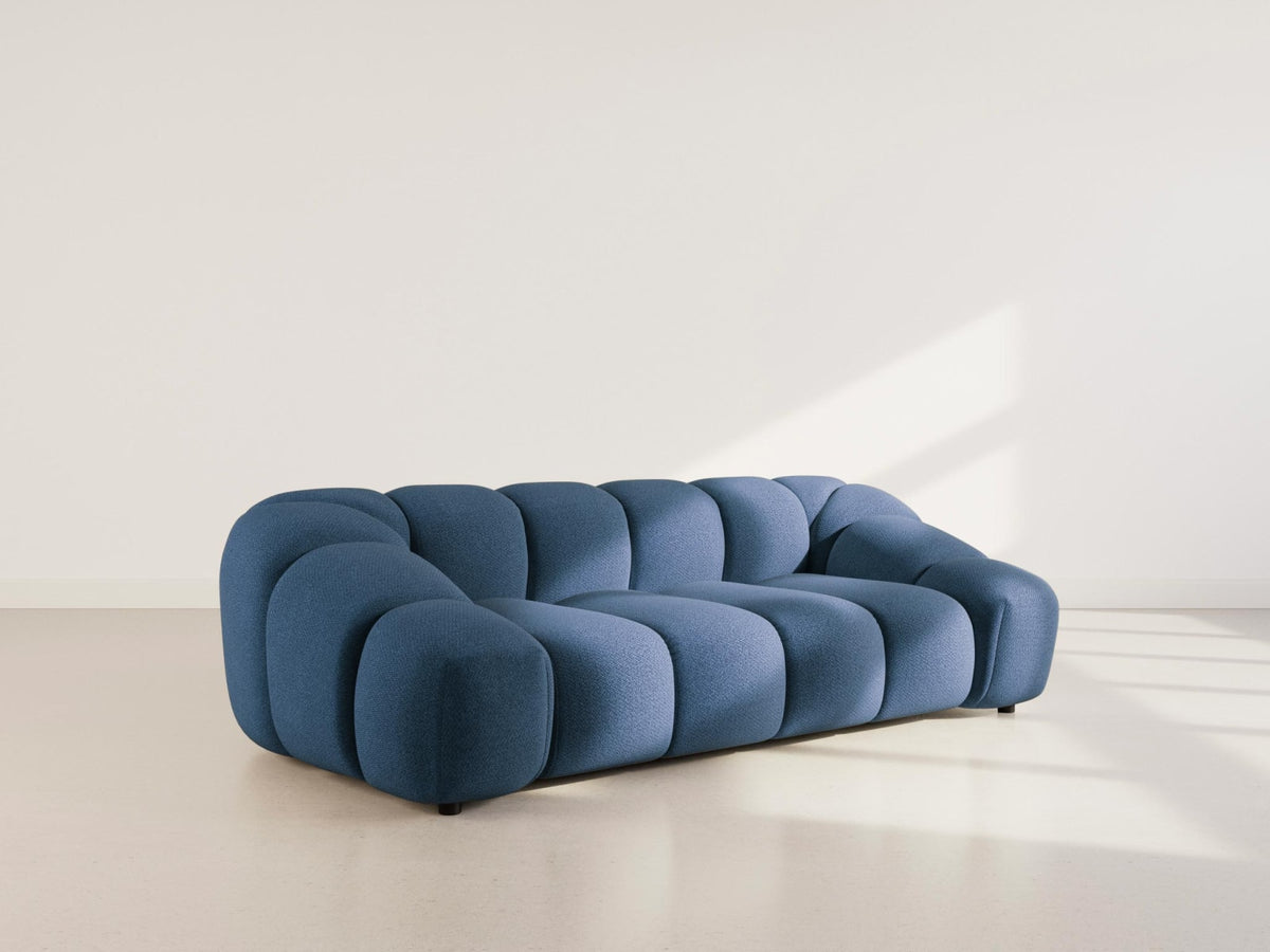 Canapé CLOUD 3 places en velours texturé bleu marine - AVA