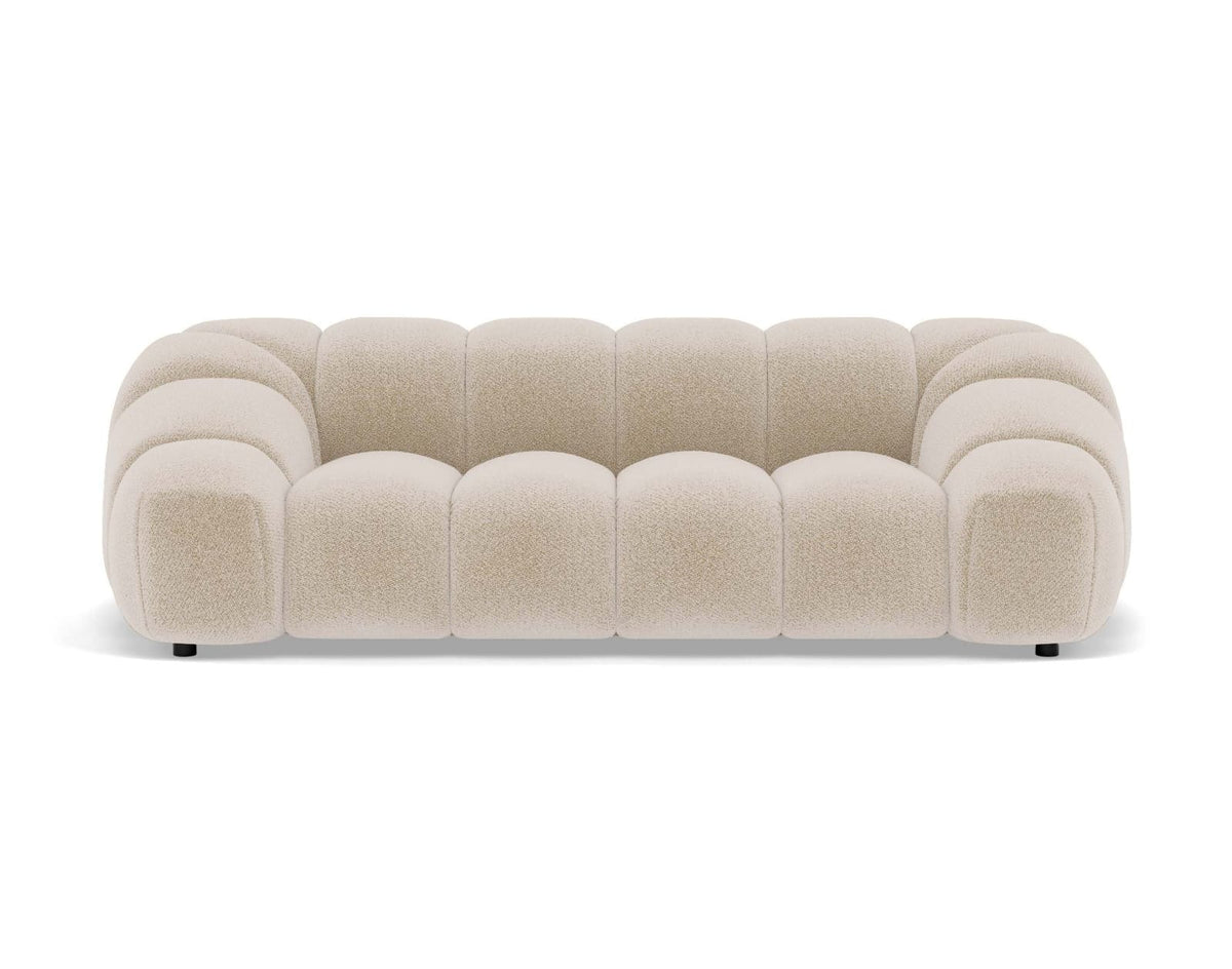Canapé CLOUD 3 places en velours texturé beige - AVA