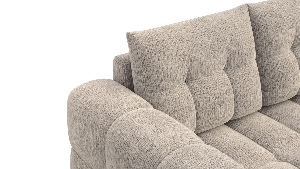 Canapé CLOUD 2 places en tissu chenille beige - CLOUDI