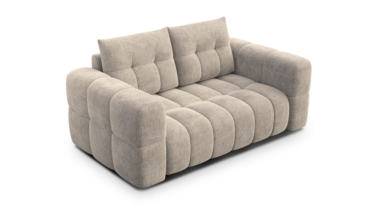 Canapé CLOUD 2 places en tissu chenille beige - CLOUDI