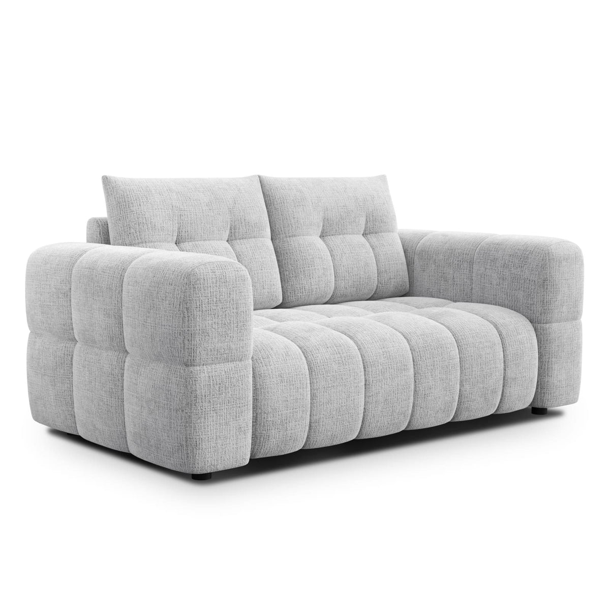 Canapé CLOUD 2 places en tissu chenille blanc - CLOUDI