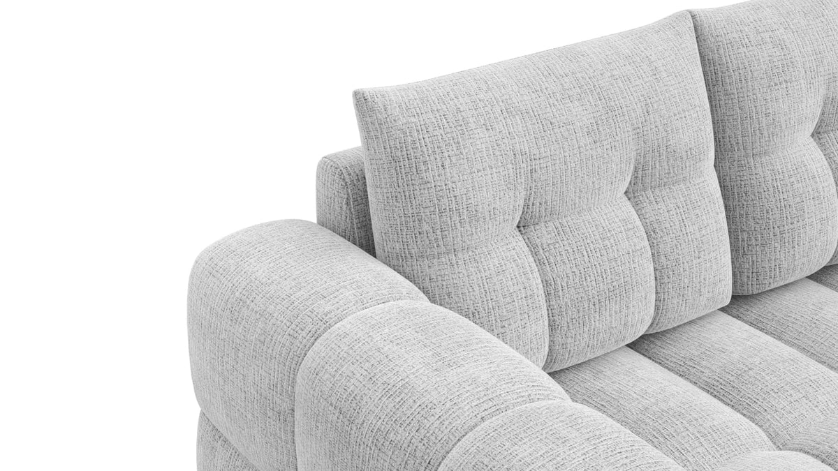 Canapé CLOUD 2 places en tissu chenille blanc - CLOUDI