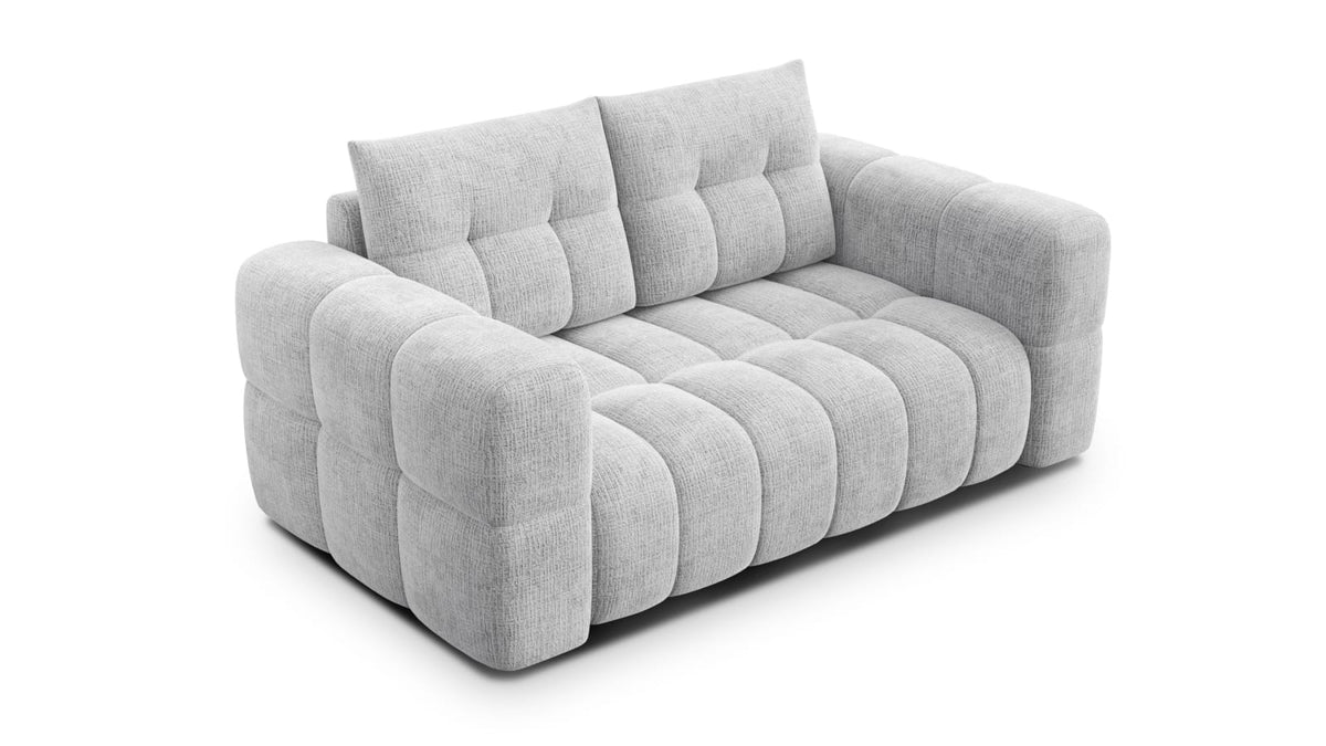 Canapé CLOUD 2 places en tissu chenille blanc - CLOUDI