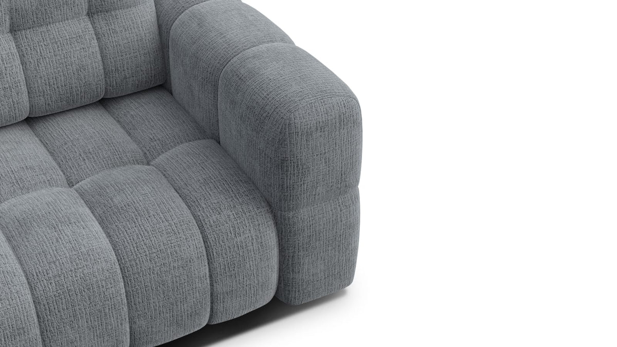 Canapé CLOUD 2 places en tissu chenille gris foncé - CLOUDI